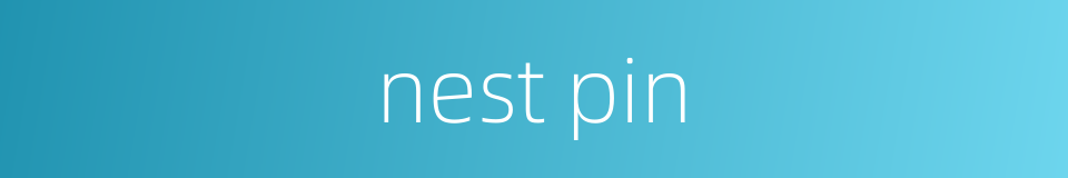 nest pin的同义词