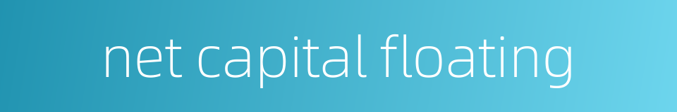 net capital floating的同义词
