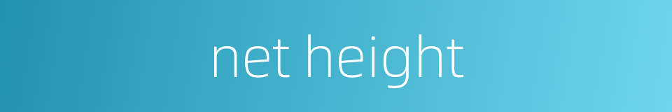 net height的同义词