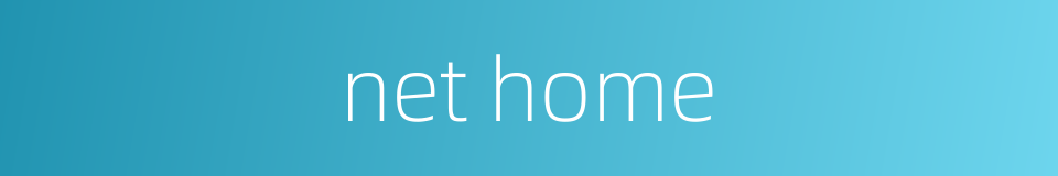 net home的同义词
