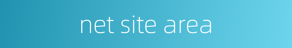 net site area的同义词