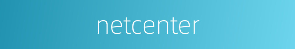netcenter的同义词