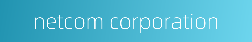 netcom corporation的同义词