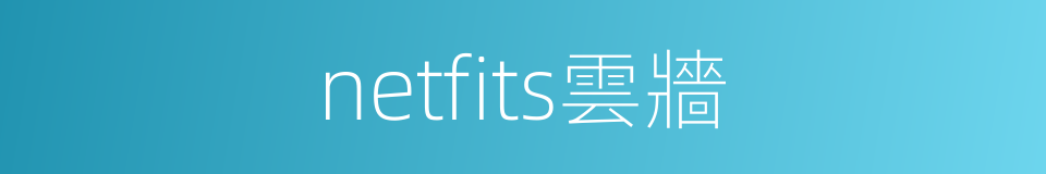 netfits雲牆的同義詞