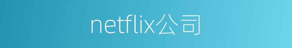 netflix公司的同义词