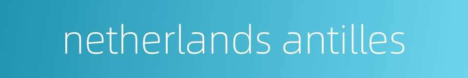 netherlands antilles的同义词