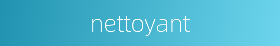 nettoyant的同义词