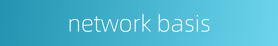 network basis的同义词