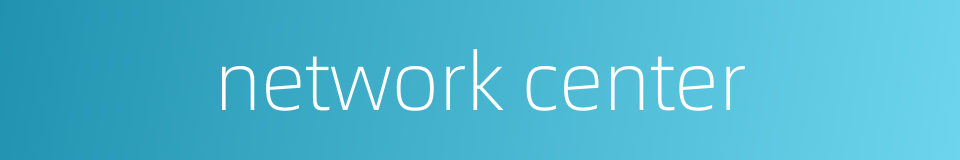 network center的同义词