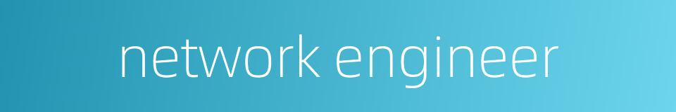 network engineer的同义词