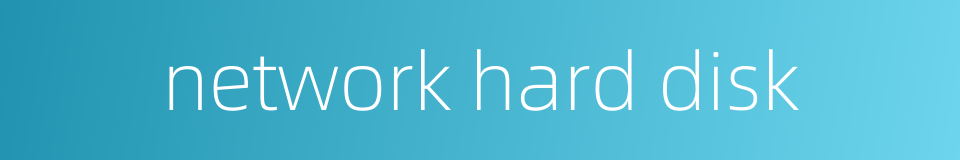 network hard disk的同义词