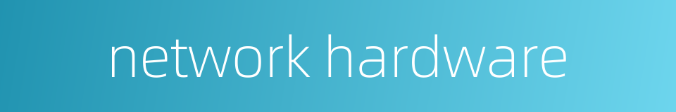 network hardware的同义词