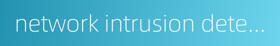 network intrusion detection的同义词