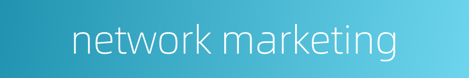 network marketing的同义词