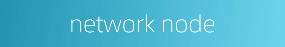 network node的同义词