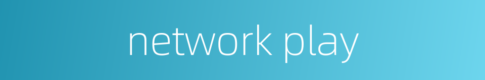 network play的同义词