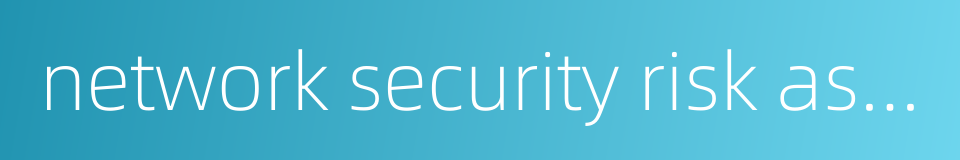 network security risk assessment的同义词