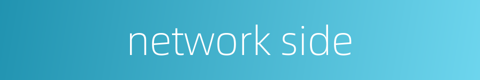 network side的同义词