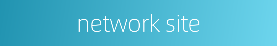 network site的同义词