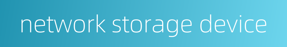 network storage device的同义词