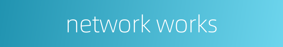 network works的同义词