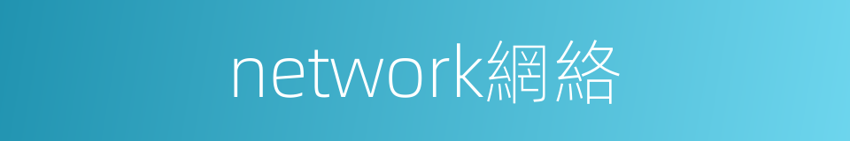 network網絡的同義詞