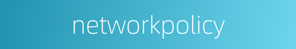 networkpolicy的同义词