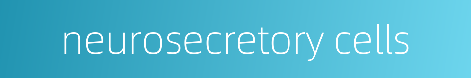 neurosecretory cells的同义词