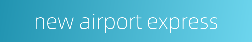 new airport express的同义词