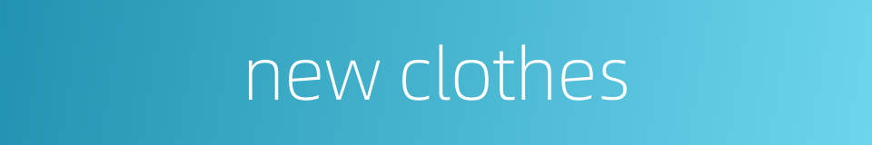 new clothes的同义词