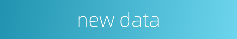 new data的同义词
