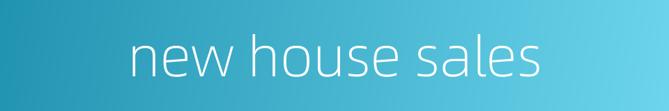new house sales的同义词