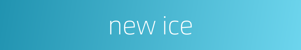 new ice的同义词