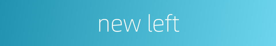 new left的同义词