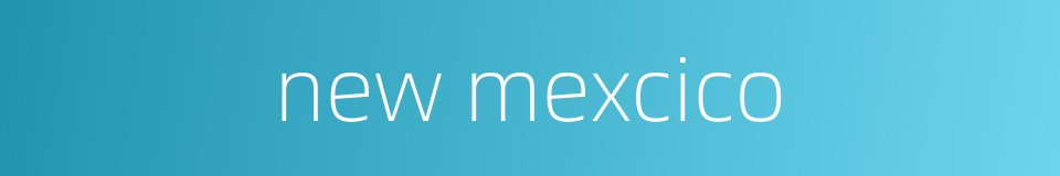 new mexcico的同义词