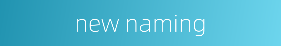 new naming的同义词