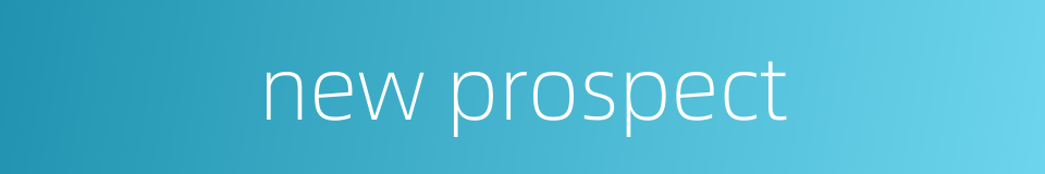 new prospect的同义词