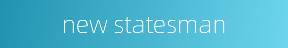 new statesman的同义词