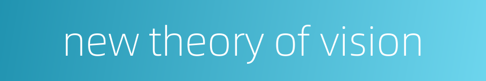 new theory of vision的同义词