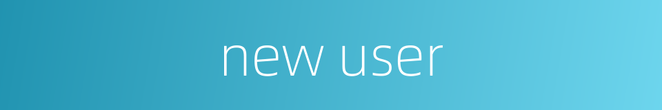 new user的同义词