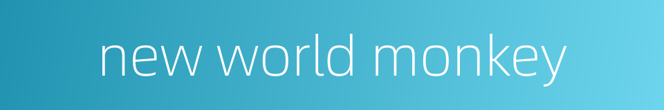 new world monkey的同义词