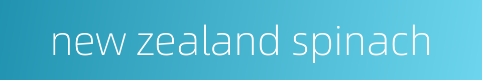new zealand spinach的同义词
