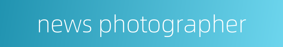 news photographer的同义词