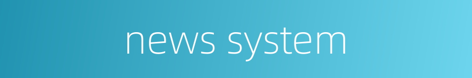 news system的同义词