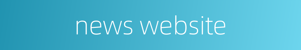 news website的同义词