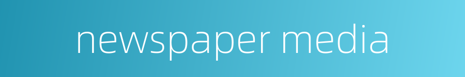 newspaper media的同义词