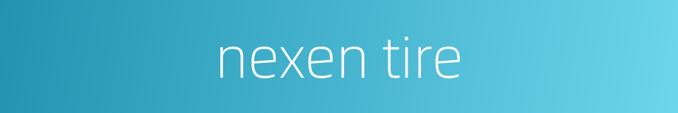nexen tire的同义词