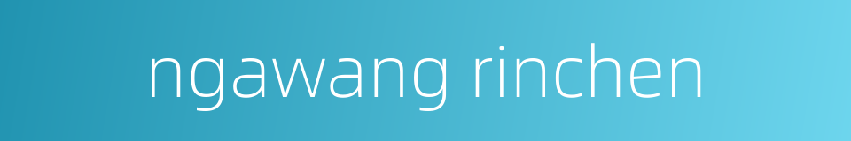 ngawang rinchen的同义词