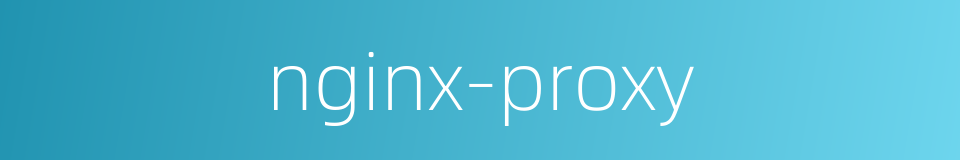 nginx-proxy的同义词