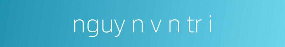 nguy n v n tr i的同义词